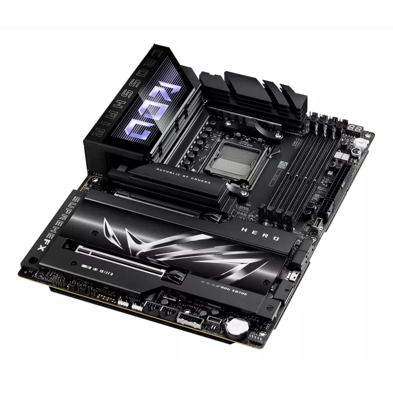Mātesplate ASUS ROG CROSSHAIR X870E HERO — AMD X870E, Socket AM5, ATX, 4× DDR5 DIMM, 192 GB, Wi‑Fi 7, Bluetooth 5.4
