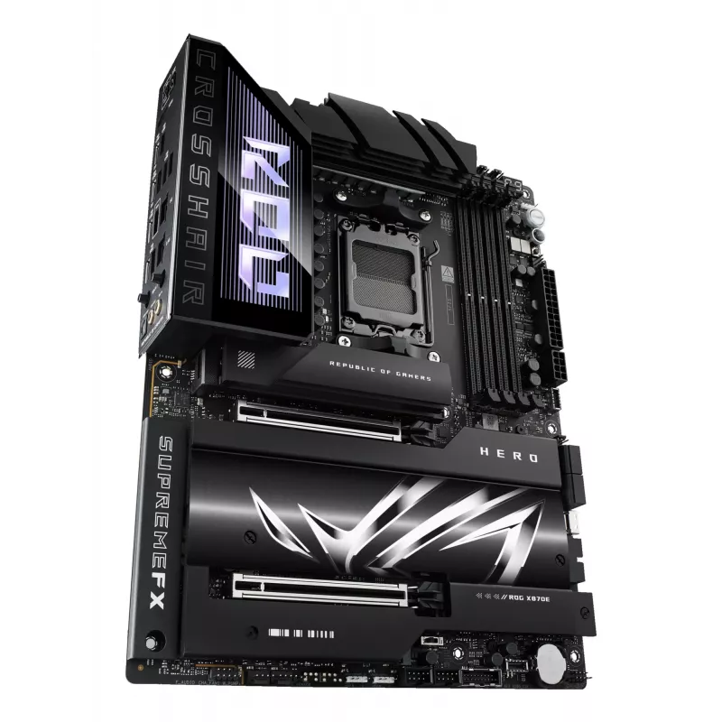 Mātesplate ASUS ROG CROSSHAIR X870E HERO — AMD X870E, Socket AM5, ATX, 4× DDR5 DIMM, 192 GB, Wi‑Fi 7, Bluetooth 5.4