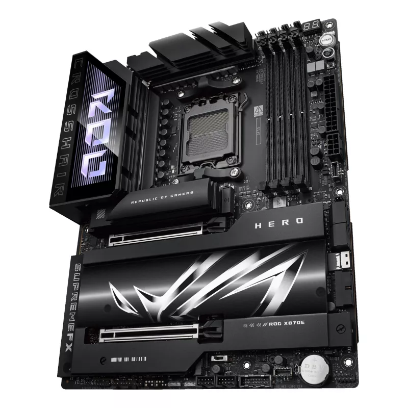 Mātesplate ASUS ROG CROSSHAIR X870E HERO — AMD X870E, Socket AM5, ATX, 4× DDR5 DIMM, 192 GB, Wi‑Fi 7, Bluetooth 5.4