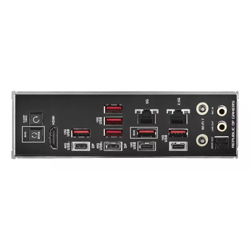Mātesplate ASUS ROG CROSSHAIR X870E HERO — AMD X870E, Socket AM5, ATX, 4× DDR5 DIMM, 192 GB, Wi‑Fi 7, Bluetooth 5.4