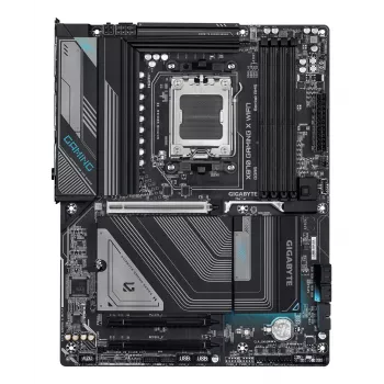 GIGABYTE X870 GAMING X WIFI7 mātesplate - atbalsta AMD Ryzen 9000 CPU, 16+2+2 fāžu VRM, līdz 8000MHz DDR5 (OC), 1xPCIe 5.0 + 2xPCIe 4.0, Wi-Fi 7, 2.5GbE LAN, USB 4