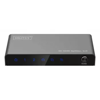 DIGITUS 1x2 HDMI Sadalītājs 4K/60Hz HDCP 2.2 EDID Kontrole