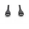 DIGITUS USB-C silikona uzlādes kabelis USB-C - USB-C USB 2.0 60W - 1m melns