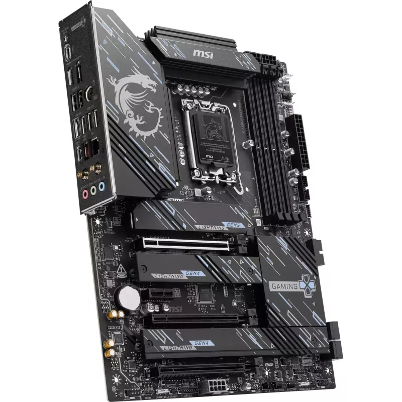 Mātesplate MSI Z890 GAMING PLUS WIFI — Intel Z890, LGA 1851, ATX, DDR5, 4x DIMM, Wi‑Fi 7, 5Gb LAN, 4x M.2