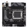Mātesplate GIGABYTE B650I AX - AMD Ryzen 9000 sērijas CPU, 5+2+1 fāžu VRM, līdz 6400MHz DDR5 (OC), 1xPCIe 4.0 M.2, 2.5GbE LAN, WIFI 6E, USB 3.2 Gen 2
