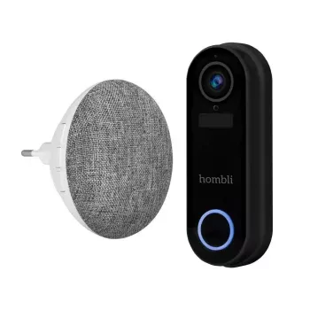 Hombli viedais durvju zvans komplektā Melns Balts IP65 Bezvadu 1080p