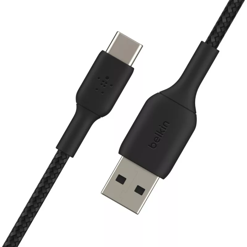 USB kabelis Belkin CAB002BT1MBK 1m USB A uz USB C melns