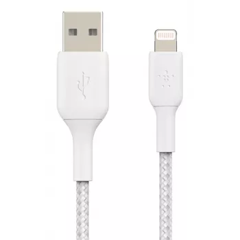 BELKIN Lightning uz USB-A vads pīts neilons 2m Balts