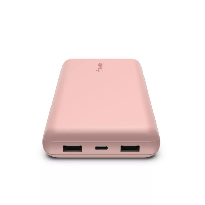 BELKIN Power Bank 20 000 mAh USB-A un USB-C 15W Rozā