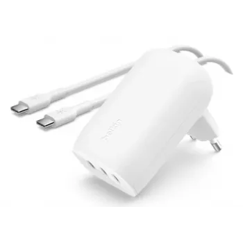 BELKIN BoostCharge USB-C 3 portu lādētājs ar PPS 67 W balts (WCC002VFWH)