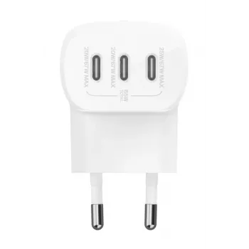 BELKIN BoostCharge USB-C 3 portu lādētājs ar PPS 67 W balts (WCC002VFWH)
