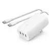 BELKIN BoostCharge USB-C 3 portu lādētājs ar PPS 67 W balts (WCC002VFWH)