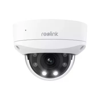 IP drošības kamera Reolink P437 4K kupola, 8 MP 3840x2160, 5x optiskais tālummaiņa, PoE (IEEE 802.3af), IK10, IP67, MicroSD atbalsts līdz 256 GB