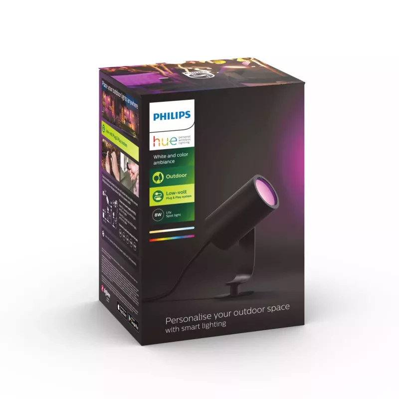 Philips Hue White and colour ambience Lily āra prožektors