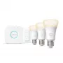 Philips Hue White Starter komplekts: 3 E27 viedās spuldzes (1100 lm) + slēdzis-pogas tālvadība