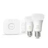 Philips Hue White Ambience komplekts: 2 E27 viedās spuldzes (1100 lm) + dimmera slēdzis