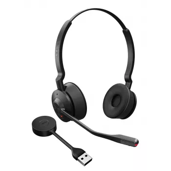 Jabra Engage 55 SE - USB-A UC Stereo, EMEA/APAC, Bezvadu, 40 - 16000 Hz, Birojs/Zvanu centrs, 83 g, Austiņas, Melna