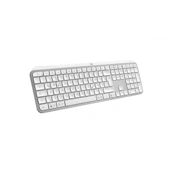 Tastatūra Logitech MX Keys S universāla RF bezvadu + Bluetooth QWERTZ vācu alumīnija balta