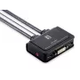 LevelOne KVM-0260 2-portu USB DVI-D viena savienojuma kabeļa KVM slēdzis ar audio atbalstu