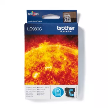 Brother LC980C oriģināla ciāna tintes kasetne 1 gab.