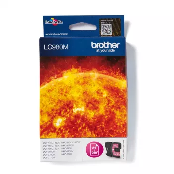 Brother LC980M oriģinālā magenta tintes kasetne 1 gab.