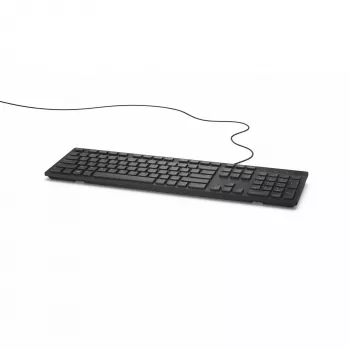 DELL KB216 vadu tastatūra - vācu (QWERTZ) - melna, pilna izmēra (100%), USB