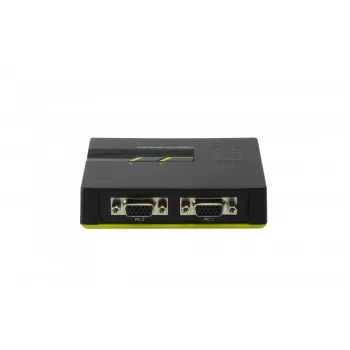 LevelOne KVM-0222 2-portu USB VGA KVM slēdzis, 2048 x 1536 pikseļi, melns, zaļš