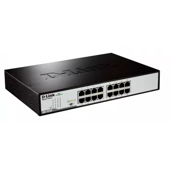 D-Link DGS-1016D/E tīkla slēdzis, nepārvaldāms, 16 porti Gigabit, melns/metālisks