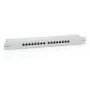 Equip 16-Port Cat.6 Ekranēts Sadales Panelis, Gaiši Pelēks, RJ-45, Zelts, Cat6, Rack stiprinājums, 1U, Pelēks