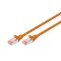 DIGITUS savienotājkabelis - CAT6 - S/FTP - Snagless - Cu - 0,5 m - oranžs