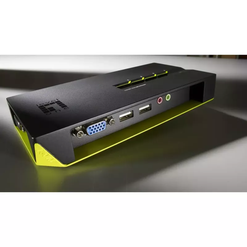 LevelOne 4-Port USB VGA KVM Slēdzis ar audio atbalstu