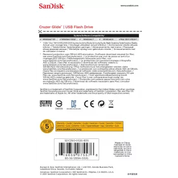 WESTERN DIGITAL SanDisk Cruzer Glide - 32GB USB zibatmiņa - USB 2.0