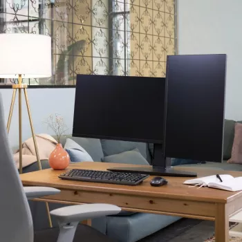 Divu monitoru pacēlājstikls Ergotron Neo Flex 62.2 cm Melns