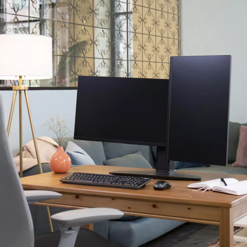Divu monitoru pacēlājstikls Ergotron Neo Flex 62.2 cm Melns