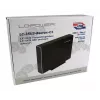LC-Power LC-35U3-Becrux ārējā 3,5 collu SATA cietā diska kārba, USB 3.0, alumīnija, melna