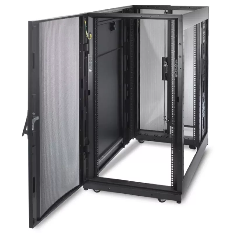 APC NetShelter SX, servera skapis, 24U, melns, 1198.5 x 600 x 1070 mm