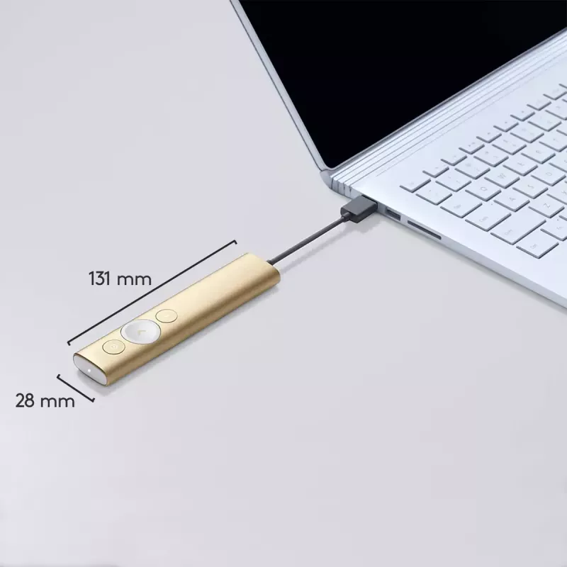 Logitech Spotlight prezentācijas tālvadības pults - Zelts
