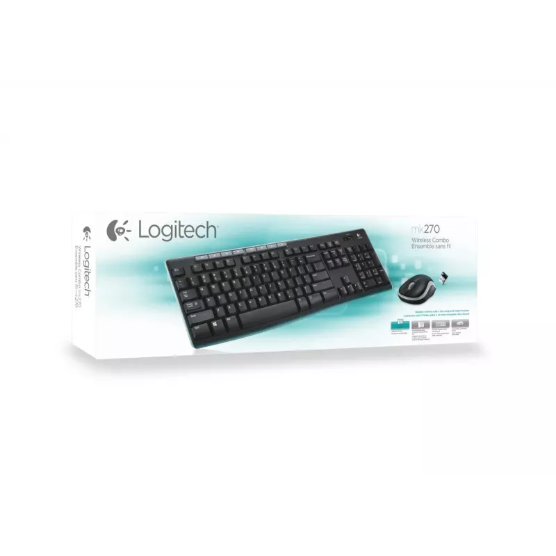 LOGITECH Wireless Desktop Mk270 - Qwertzu Vācu izkārtojums
