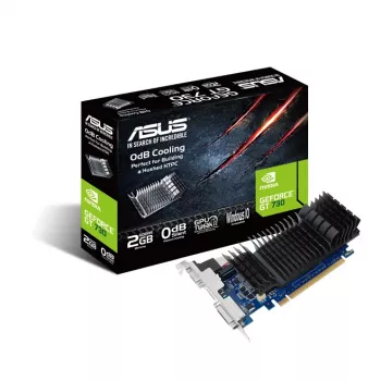 Videokarte ASUS GeForce GT 730, 2 GB GDDR5, 64-bit, PCIe 2.0, pasīvā dzesēšana
