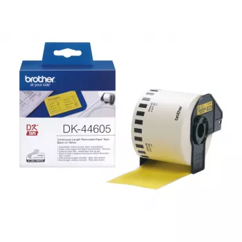 Brother DK-44605 dzeltena etiķešu ruļļa termopapīrs