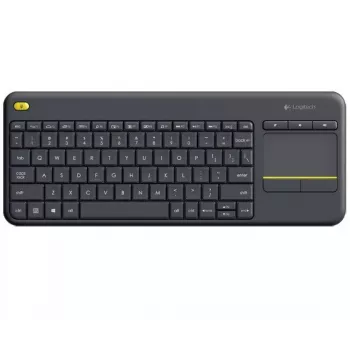 LOGITECH Wireless Touch Keyboard K400 Plus - Melna - Qwerty Dutch