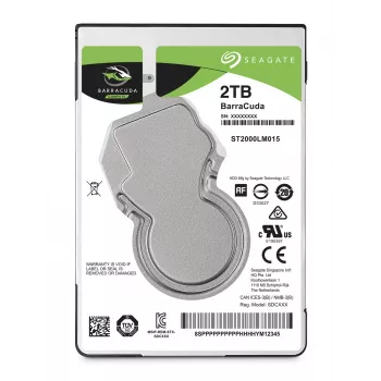 Seagate BarraCuda iekšējais cietais disks 2,5 collas 2 TB 5400 RPM 128 MB SATA III