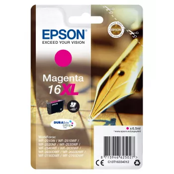 Epson 16XL DURABrite Ultra Magenta tintas kasetne (viena)