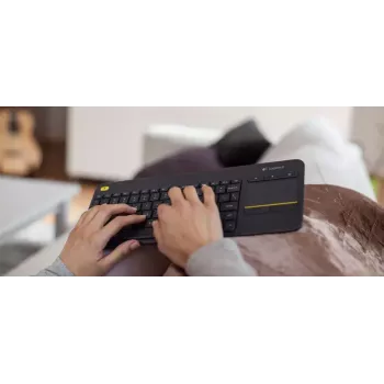 LOGITECH Wireless Touch Keyboard K400 Plus - Melns - Qwertzu Vācu