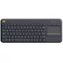 LOGITECH Wireless Touch Keyboard K400 Plus - Melns - Qwertzu Vācu