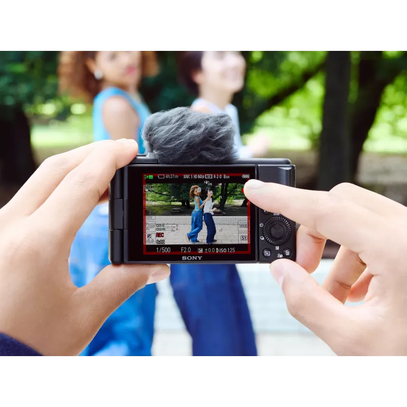 Sony ZV-1F kompaktkamera 1 collas Exmor RS CMOS 20,1 MP 5472 x 3648 pikseļi melna