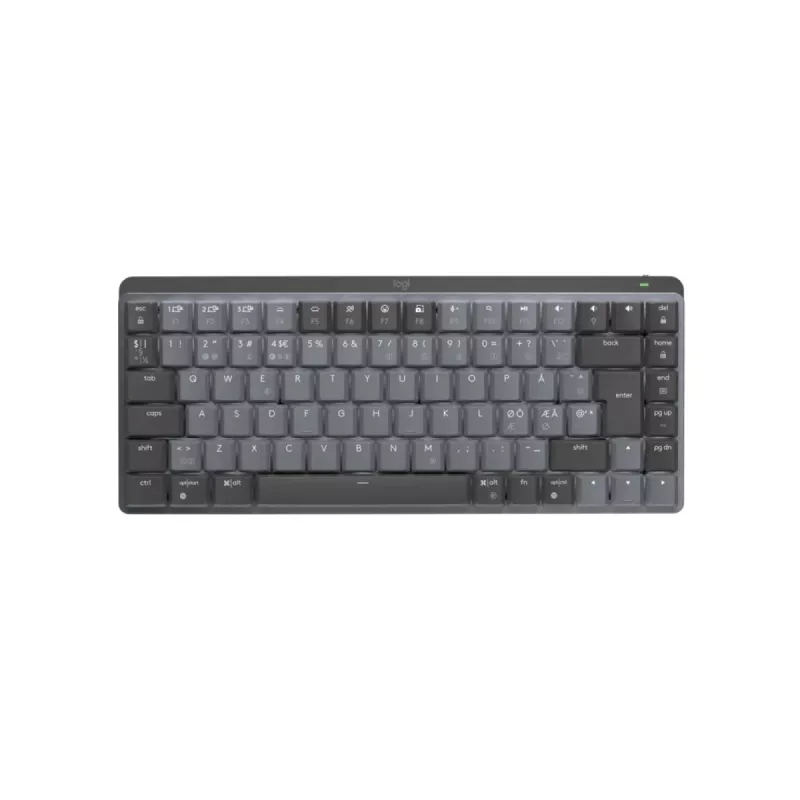 Logitech MX Mechanical Mini — bezvadu apgaismota tastatūra, grafīta, Tactile Quiet, QWERTY Nordic