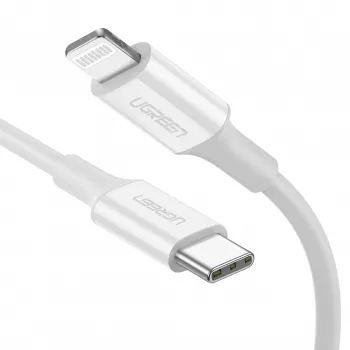 Ugreen 10493 USB-C uz Lightning kabelis 1 m Balts