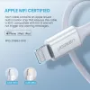 Ugreen 10493 USB-C uz Lightning kabelis 1 m Balts