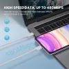 Ugreen 10493 USB-C uz Lightning kabelis 1 m Balts